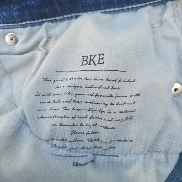 BKE Men's Parker Dark Blue High Rise Bootcut Denim Jeans Sz 32x37.5 - Picture 4 of 7